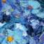 Artwork title: Blue flowers (private collection). Author: Saltanat Tashimova