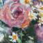 Artwork title: Roses on the window (private collection). Artist: Saltanat Tashimova