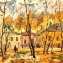 Artwork title: Autumn in eastern suburbio (private collection). Author: Yriy Shneiderman